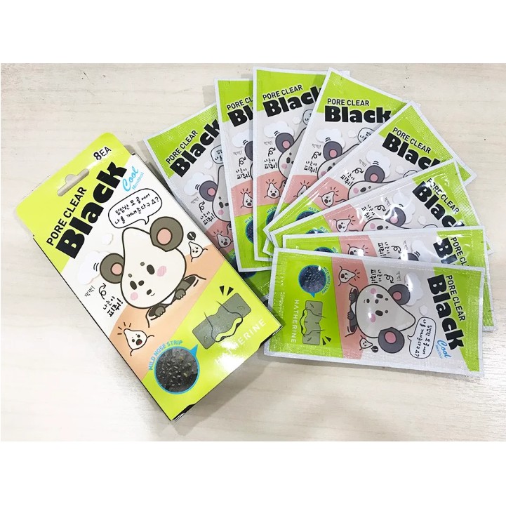 Miếng Dán Lột Mụn Đầu Đen Hatherine Pore Clear Black Mild Nose Strip | BigBuy360 - bigbuy360.vn