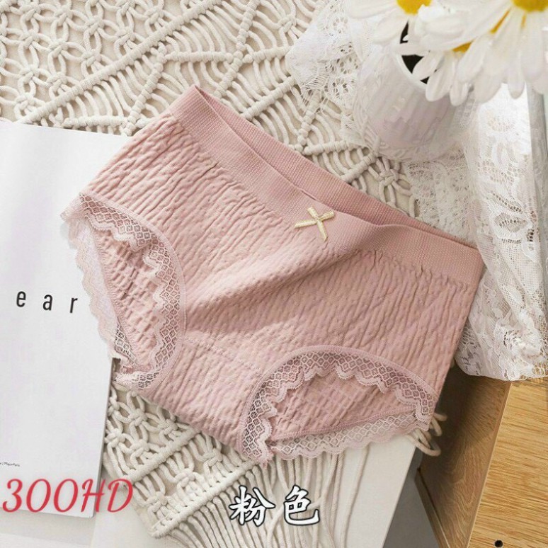 Combo 10 quần lót cotton dệt kim nhún viền nơ siêu xinh, chất thun mát co giãn tốt | BigBuy360 - bigbuy360.vn