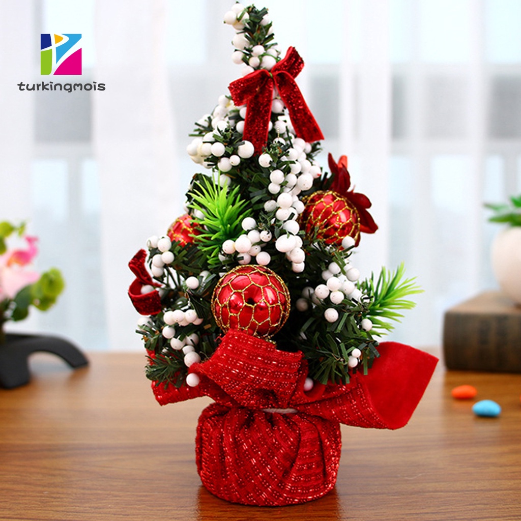Cây thông noel bằng nhựa cỡ nhỏ trang để bàn/mang theo tiện lợi