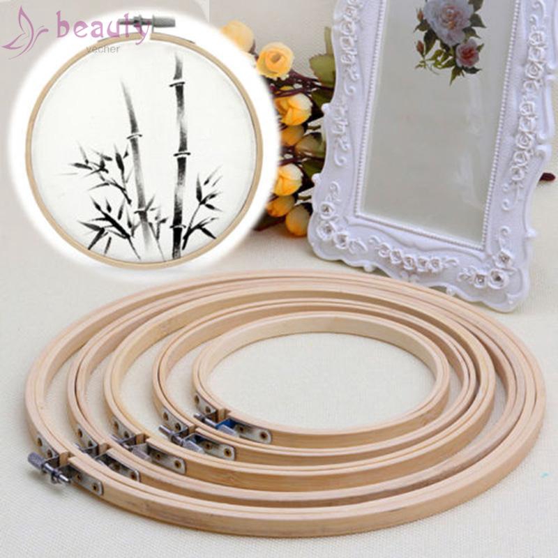 Khung thêu hình tròn chất liệu tre thuận tiện làm thủ công chất lượng cao