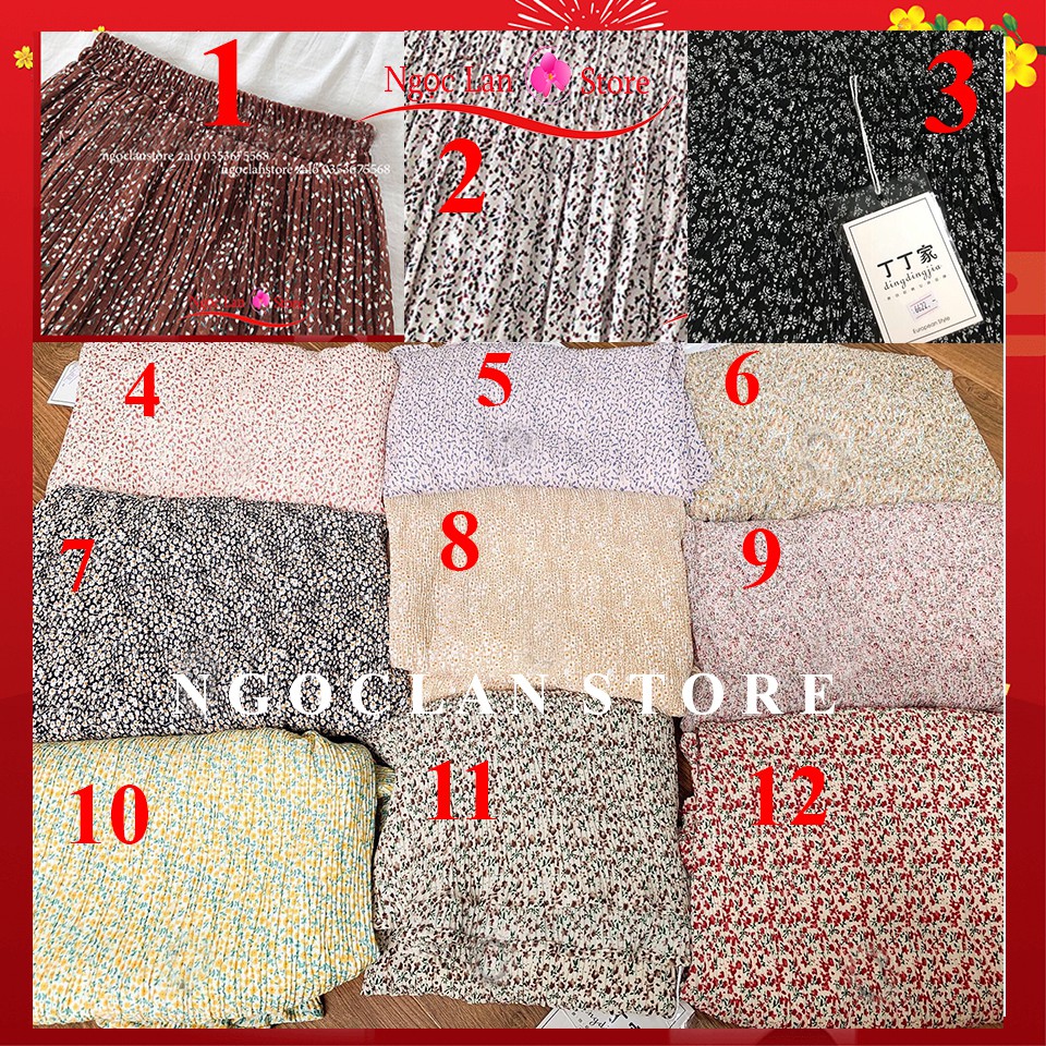 Chân Váy Hoa Nhí Dáng Dài 2 Lớp Chân Váy Xếp Ly Nhăn Siêu Đẹp [ Đủ Size- Có Sẵn] | BigBuy360 - bigbuy360.vn