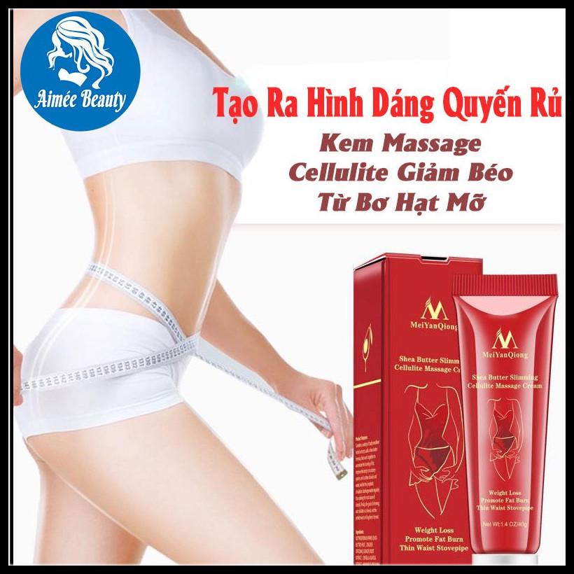 Kem giảm cân MeiYanQiong giảm mỡ eo & bụng, kem giảm cân toàn thân, giảm cân tự nhiên, an toàn chai 40g (Có Che Tên)