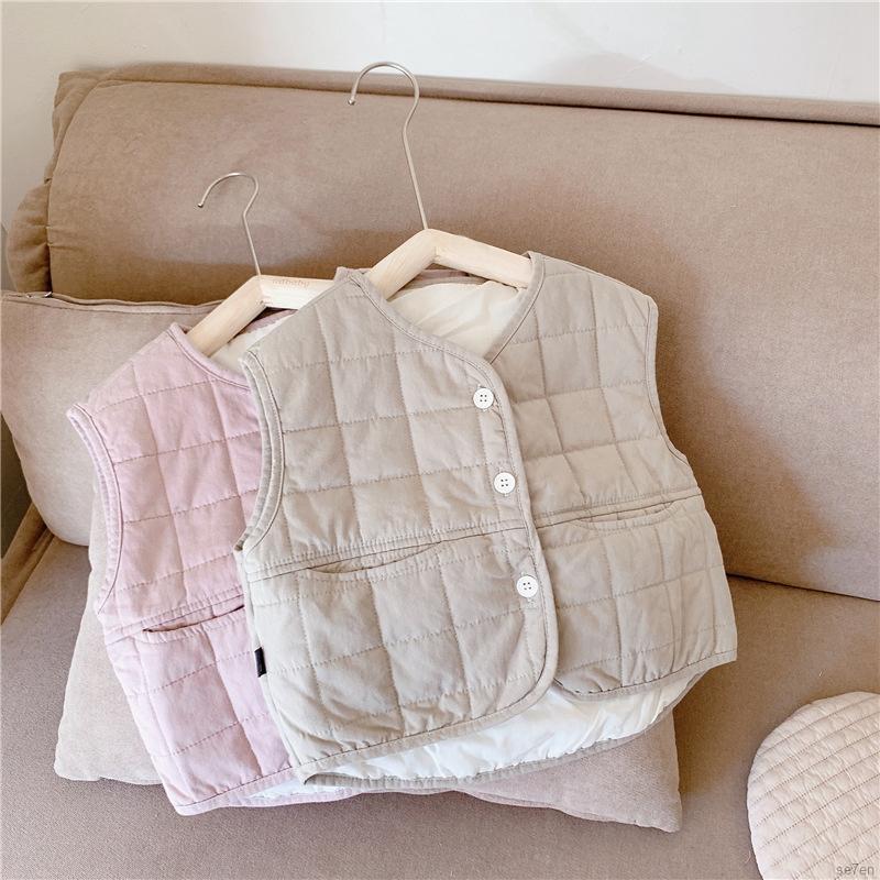 Áo Khoác Cardigan Không Tay Giữ Ấm Cho Bé 2-8 Tuổi