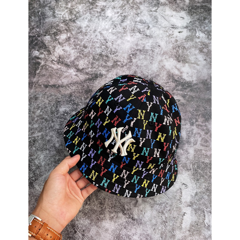 (HÀNG XUẤT XỊN) Mũ / Nón Bucket N06 MONOGRAM RAINBOW DOME HAT BLACK Made in Viet/nam full tem tag One size