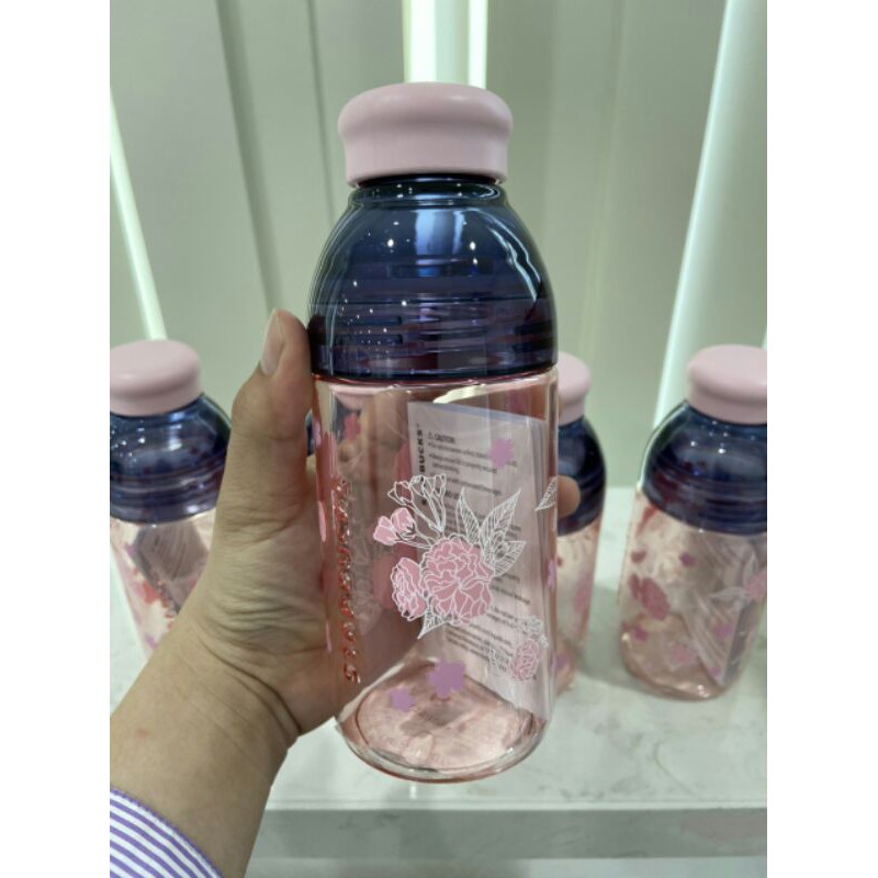 Starbuck chính hãng - Bình  WATERBOTTLE 15OZ BLOSSOM PINK