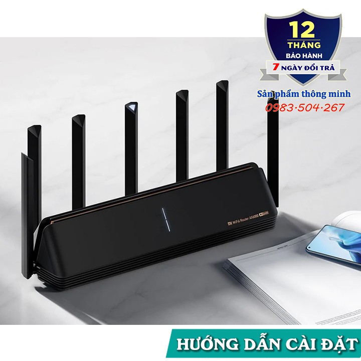 Bộ phát Wifi Router Xiaomi AX6000 AIoT hỗ trợ – Wifi 6E nhanh nhất hiện nay – Mesh – 248 thiết bị