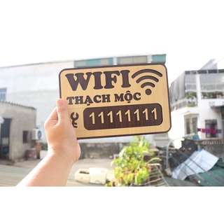 Bảng Gỗ Treo Tường Wifi - Bảng mật khẩu Wifi - Trang Trí Quán Coffee
