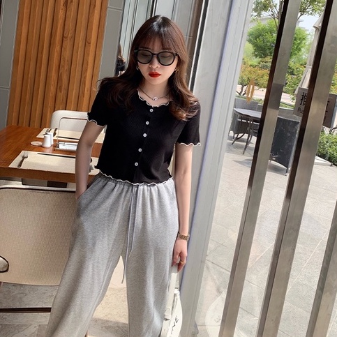【ZHELIHANGFEI】 Áo Cardigan Dệt Kim Tay Ngắn Thời Trang