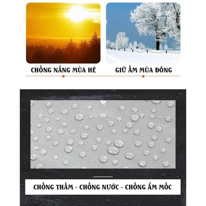 Bạt Che Nắng Mưa Đa Năng - May Viền Đóng Khoen Sẵn - Chống Thấm Nước - Kích Thước 2x4