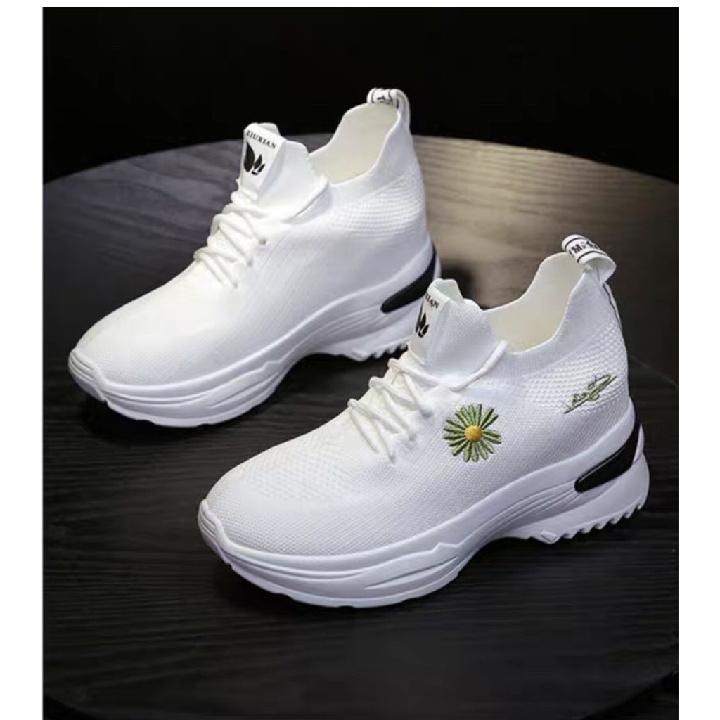 Tết Sale (Mẫu mới) Giày bata thể thao đế độn 7P hoa cúc - Siêu xinh siêu đẹp : 2021 ^ . ^ ' ) ₙ , '