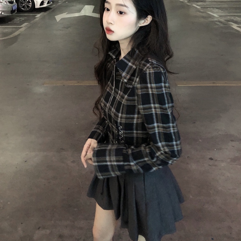 Áo Sơ Mi Tay Dài Cổ POLO Họa Tiết Kẻ Sọc Thời Trang Cao Cấp Cho Nữ