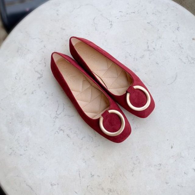 Giày búp bê da lộn cao cấp