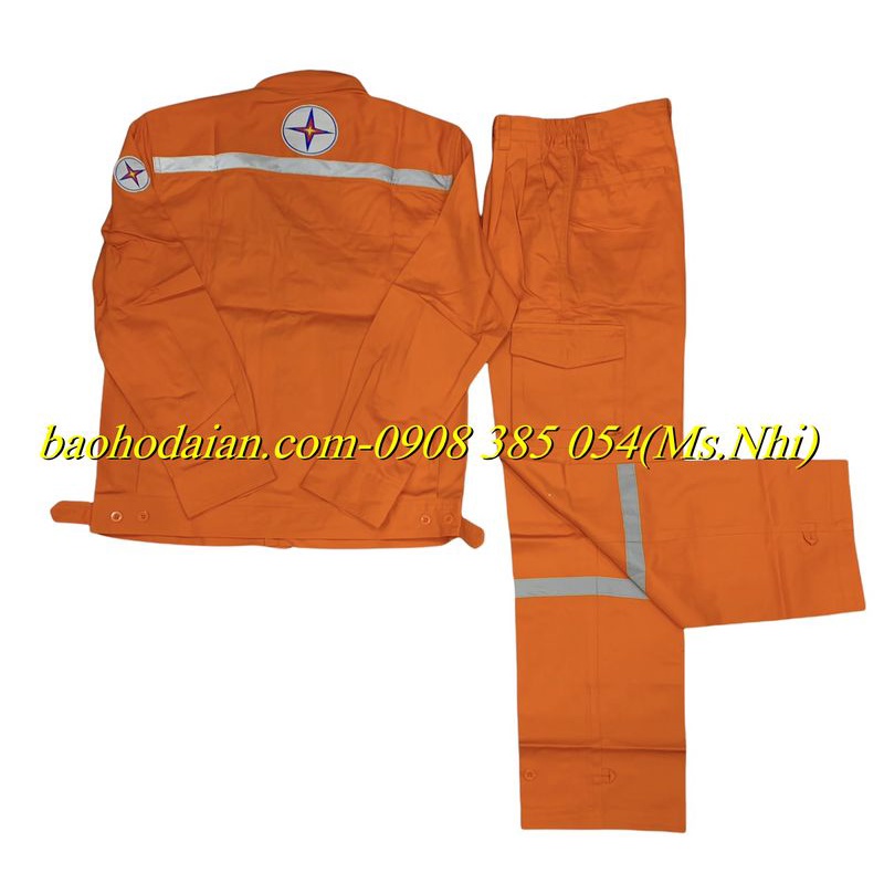 Quần áo điện lực tiêu chuẩn màu cam EVN