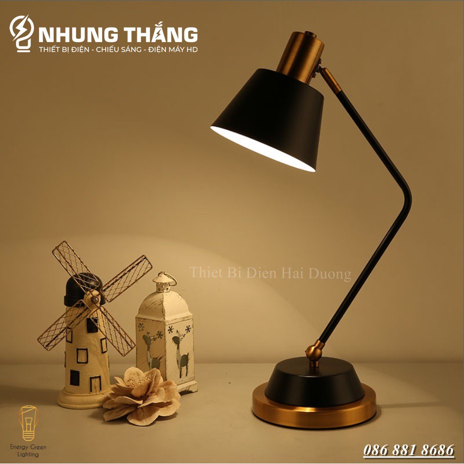 Đèn Bàn Học Tập , Làm Việc Cao Cấp DB-3042 - Khung Kim Loại - Kiểu Dáng Sang Trọng - Tặng Kèm Bóng Led - Bảo Hành 1 Năm
