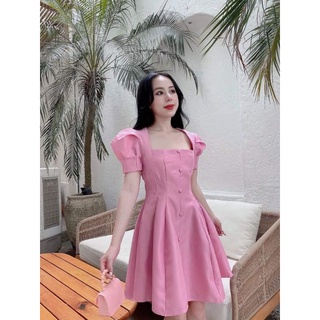 Đầm xoè tay phồng