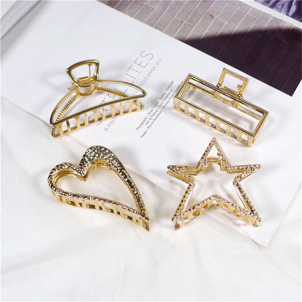 Kẹp tóc vàng thiết kế sáng tạo thời trang cho nữ