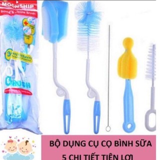 Bộ cọ bình 5 chi tiết xoay 360 độ Moonship