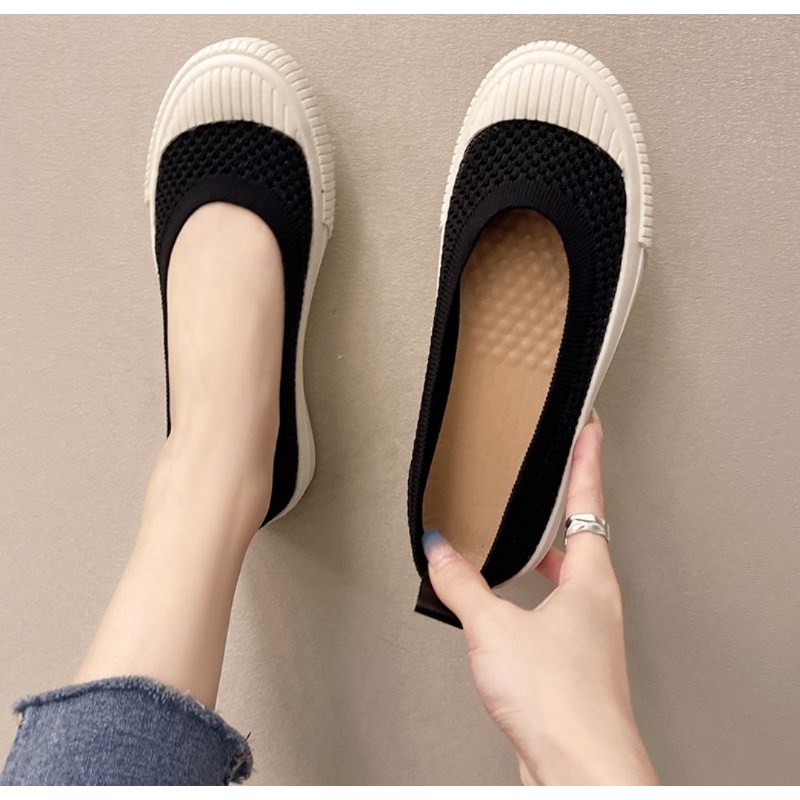 Giày slipon nữ cổ chun siêu xinh 2 mầu đen, nâu mã 345