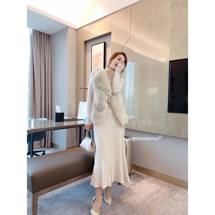 [Giao Ngay] Áo Khoác Lông Cáo Nhân Tạo Ngắn Phong Cách Mới Mùa Đông Ấm Áp Cho Nữ