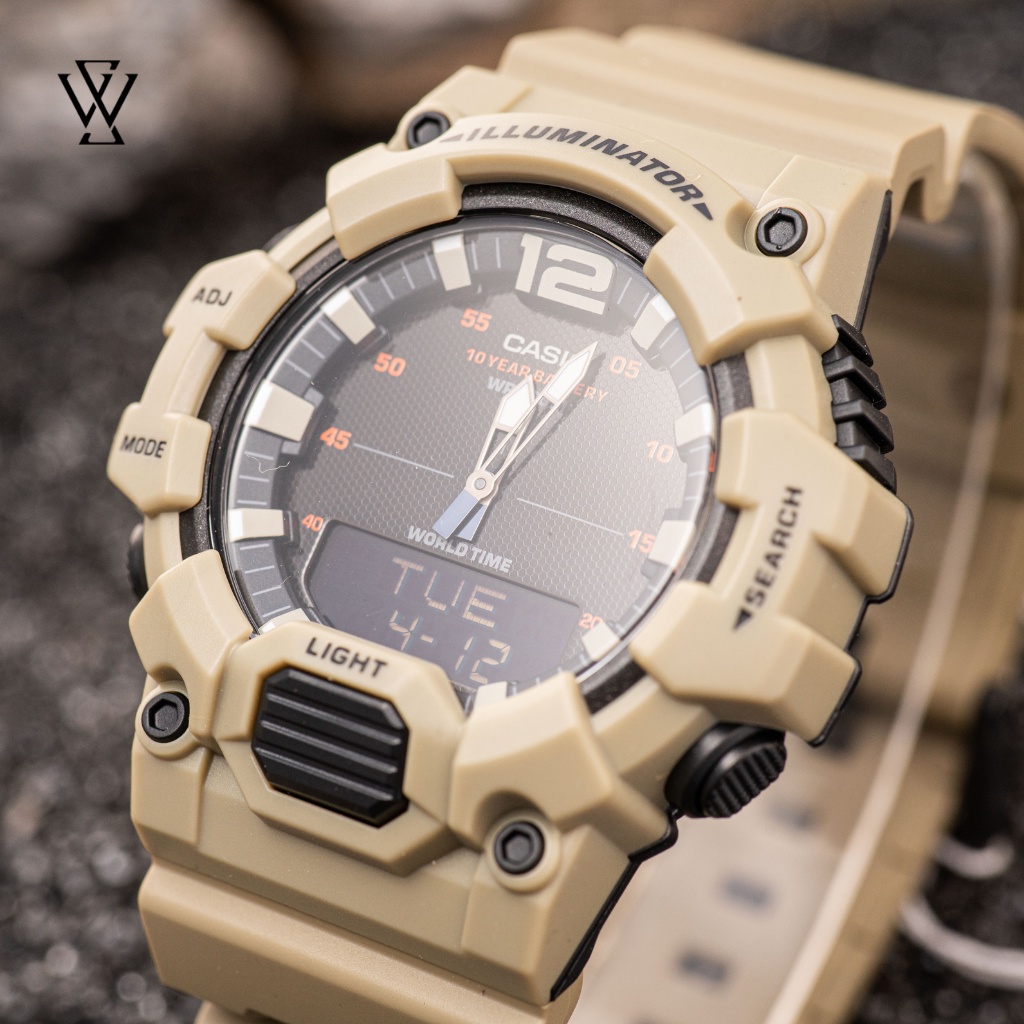 Đồng Hồ Điện Tử Nam Casio WATCHSTORE HDC-700-3A3VDF Thiết Kế Kính Nhựa 48.7mm, Độ Chịu Nước 10ATM, Vỏ Nhựa Cao Cấp
