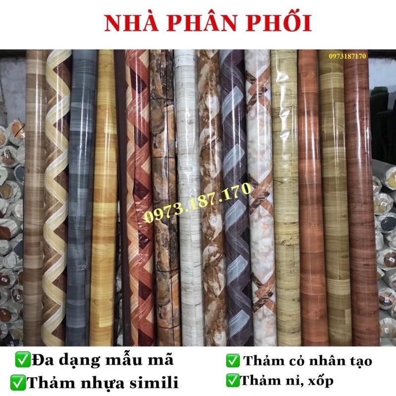 Thảm nhựa pvc vân nhám mờ