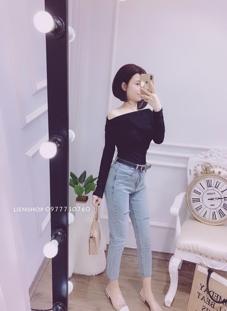 ÁO TRỄ VAI NHÚM TAY DÀI QUẢNG CHÂU MS15288