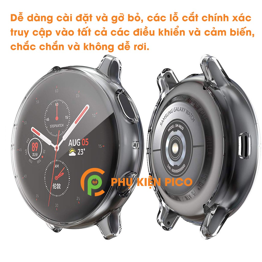 Ốp bảo vệ Samsung Watch Active 2 44mm màu đen bảo vệ đồng hồ chống xước