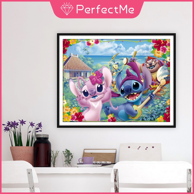 Bộ Tranh Đính Đá 5d Họa Tiết Hoạt Hình Độc Đáo Kích Thước 50x40cm DIY Dùng Trang Trí Nhà Cửa