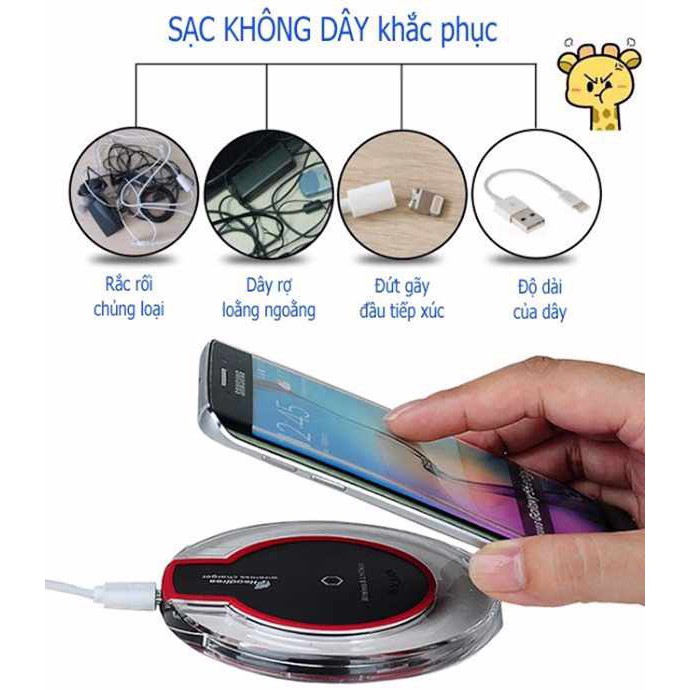 Đĩa sạc không dây Fantasy cho iPhone ,Samsung ,Oppo,Vivo.HTC,ASUS cổng Lightning ( tặng tấm bo mạch).