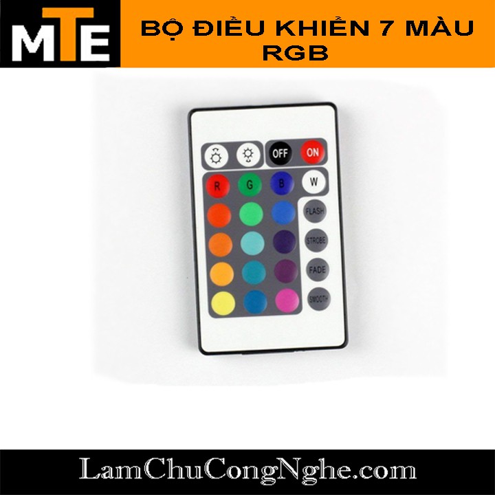 Bộ Điều Khiển 7 Màu RGB (Hồng Ngoại) -  Bộ Điều Khiển led dây dán 505 đổi 7 màu RGB