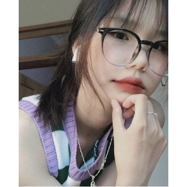 Kính mắt nhựa phối kim loại Ombre- tròng ánh sáng xanh cao cấp Jelly Eyewear