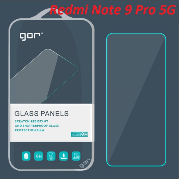 Bộ 2 Kính cường lực Xiaomi Redmi Note 9 Pro 5G - Chính hãng Gor(Tặng keo chống hở viền) 2 miếng