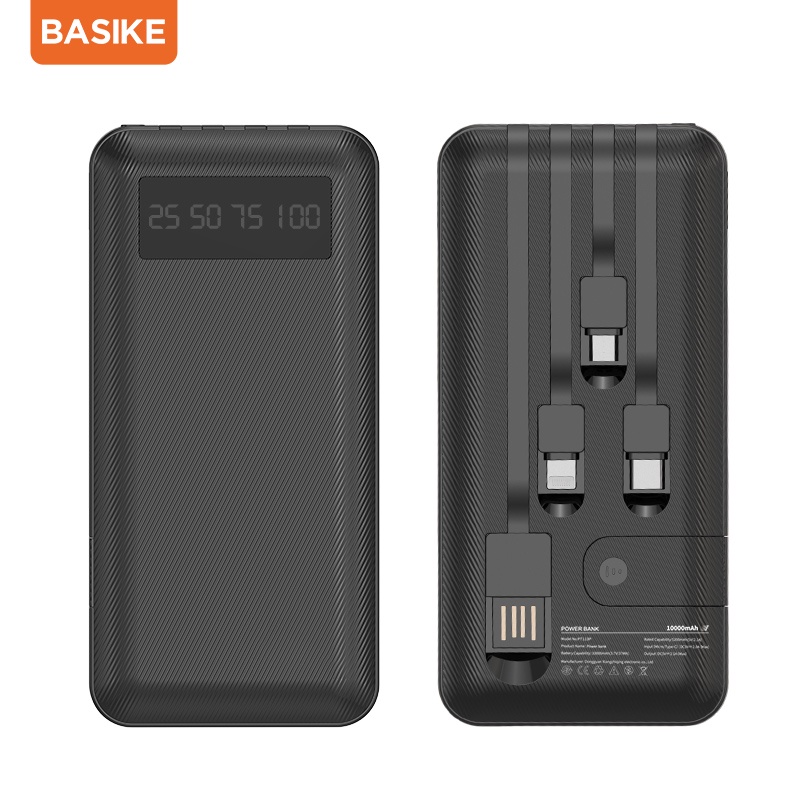 Sạc dự phòng 10000mAh BASIKE nhỏ gọn đầu ra sạc nhanh có thể mang đi máy bay cho iPhone iOS Android