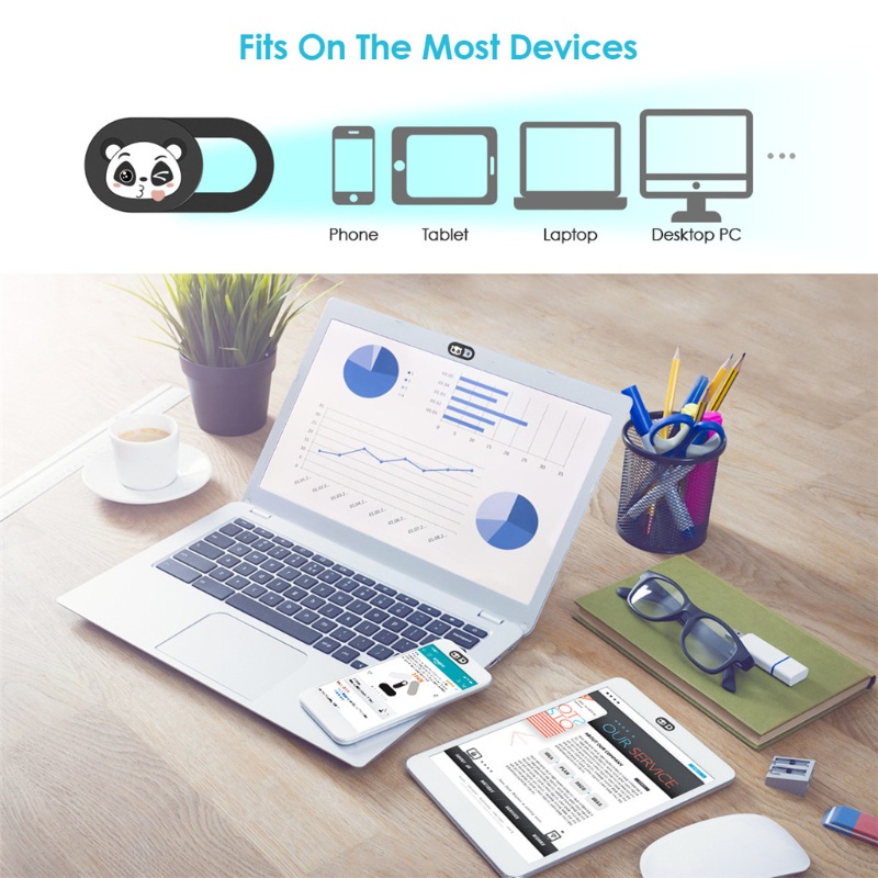✿ Set 3 Nắp Che Camera Webcam Siêu Mỏng Hình Gấu Trúc Dễ Thương Cho MacBook iMac/Laptop/PC Smartphon