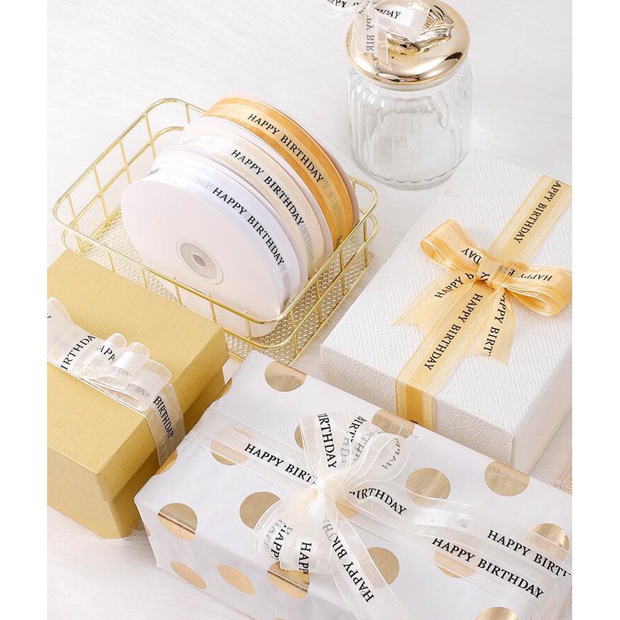 Cuộn Dây Ruy Băng 10M Dùng Gói Quà Sinh Nhật Độc Đáo