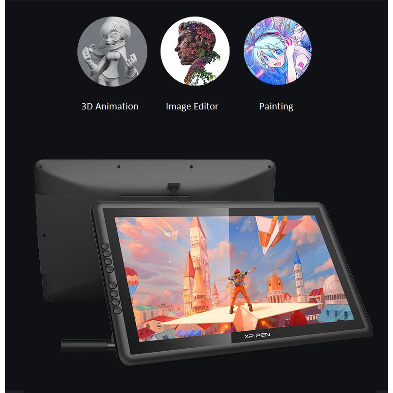 BẢNG VẼ MÀN HÌNH XPPEN ARTIST 16 PRO FULLHD 1080P LỰC NHẤN 8192 92% ADOBERGB