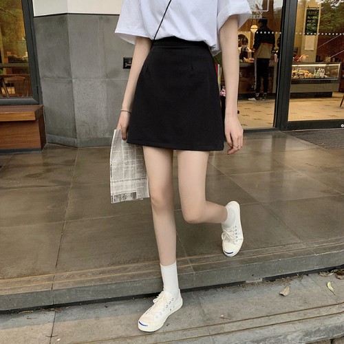 Chân váy ngắn chữ A eo cao màu trơn kiểu dáng đẹp cá tính | BigBuy360 - bigbuy360.vn