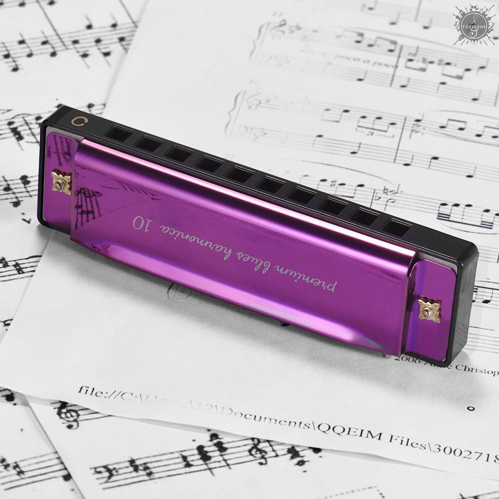 Kèn Harmonica 10 Lỗ Chuyên Nghiệp Cho Người Mới Bắt Đầu