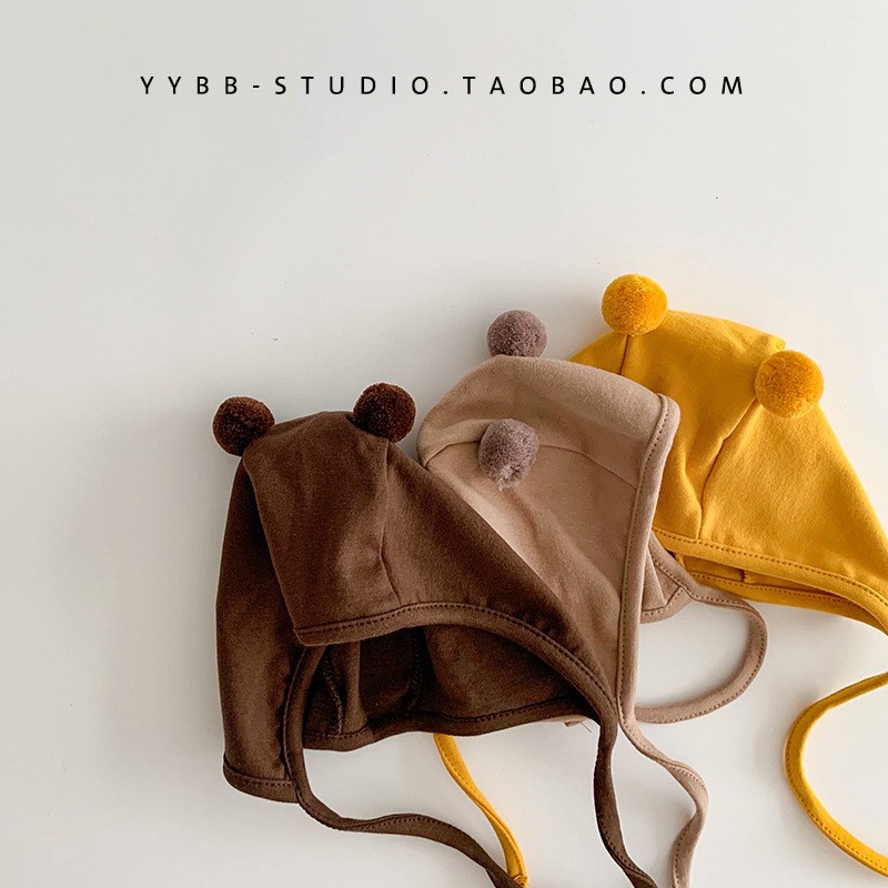 Mũ Tai Bèo Vải cotton Mỏng Thời Trang Xuân Thu Cho Bé Từ 0-6 Tháng Tuổi