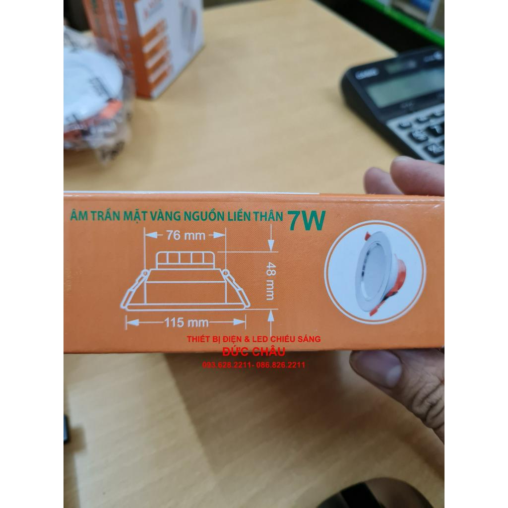 Đèn led downlight lắp âm trần lỗ khoét 90 công suất 7w chính hãng  ASIA, bảo hành 2năm đổi mới