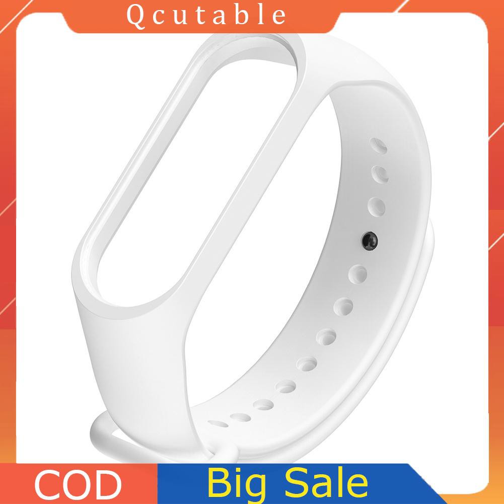 Dây Đeo Thay Thế Chất Liệu Silicon Màu Trơn Cho Xiaomi Miband 3 4