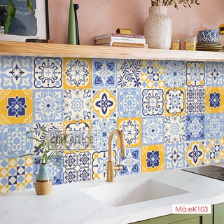 Decal gạch bông dán bếp, dán tường, quầy tủ,..._ mã eK103 - size 15