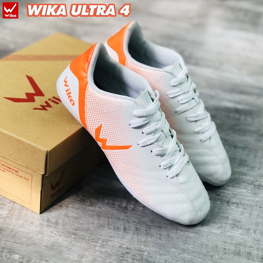 Giày bóng đá phủi Wika Ultra 4 đế TF ( giày đá bóng đá banh WIKA sân cỏ nhân tạo ) - Đã khâu toàn bộ đế
