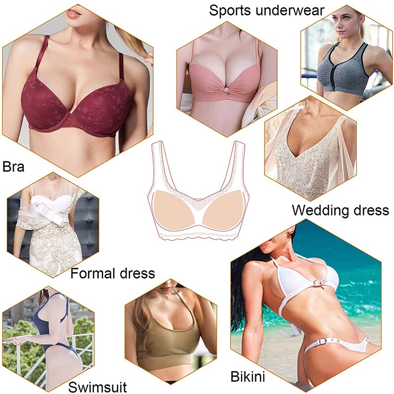 1 Cặp miếng lót áo ngực có thể tháo rời Chèn với lỗ thông hơi Chén thể thao thoải mái cho phụ nữ Chèn áo lót cho bộ đồ bơi trên cùng Bikini (cho Cúp A / B / C / D)