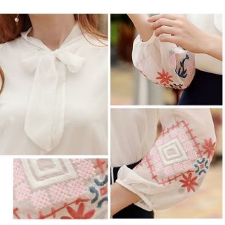 ÁO KIỂU NỮ THIÊU HOA 03 ( CÓ HÌNH THẬT)