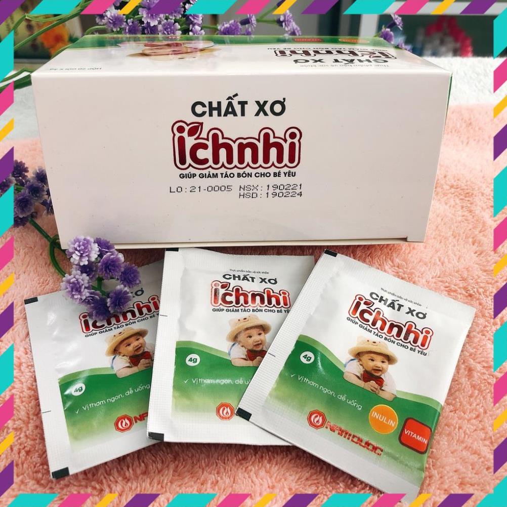 Cốm chất xơ tự nhiên ích nhi - cốm tiêu giảm táo bón cho bé - đầy hơi - chướng bụng - khó tiêu (hộp 20 gói)