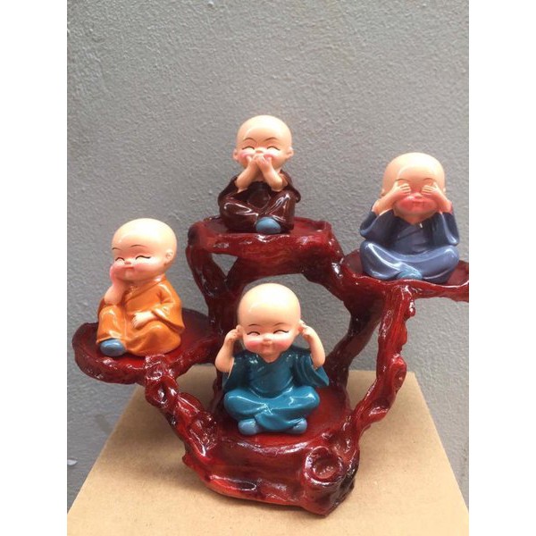 Bộ Tượng Chú Tiểu Tứ Không | BigBuy360 - bigbuy360.vn