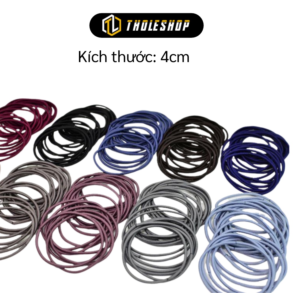 Dây Cột Tóc - Combo 100 Dây Buộc Tóc Trơn Thun Co Giãn Cho Các Bạn Gái  4636
