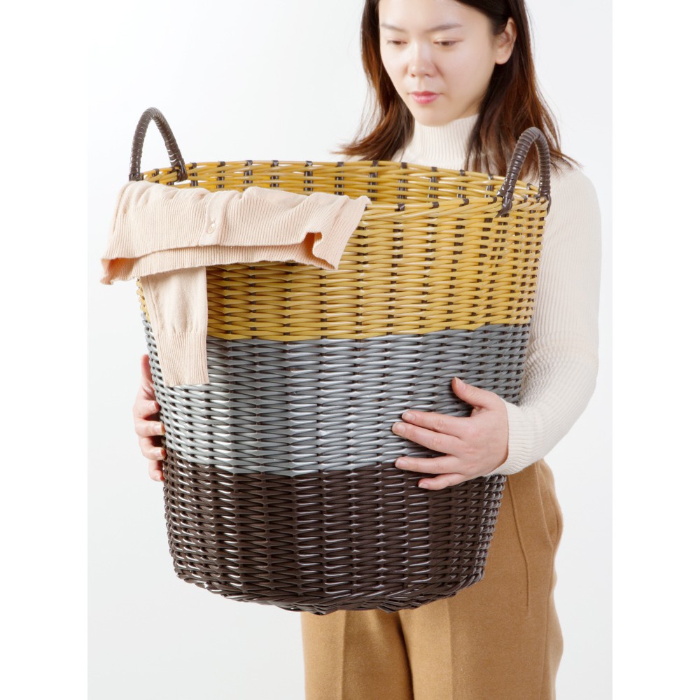 Giỏ đựng đồ giặt ủi JUJIAJIA siêu lớn đan mây thủ công có tay cầm