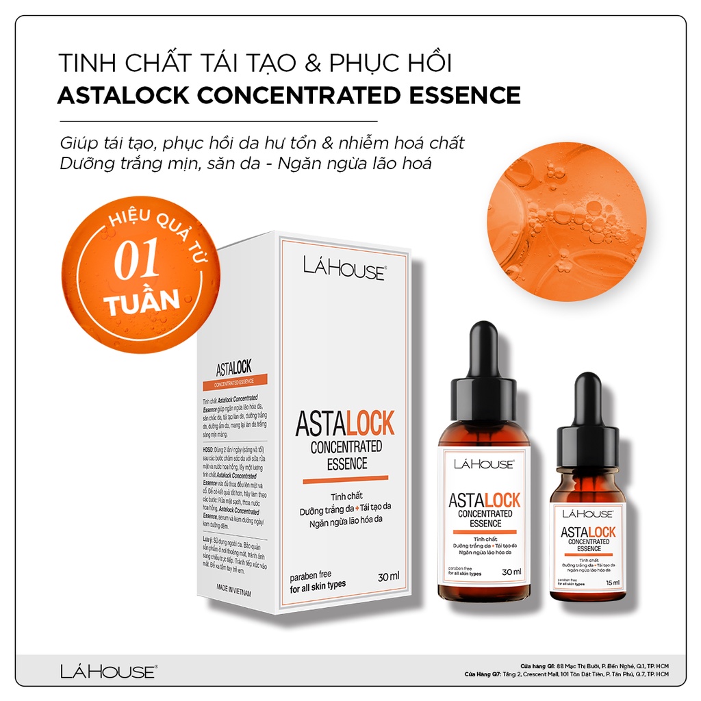 Tinh chất dưỡng trắng da Lá House Astalock Concentrated Essence 15ml/30ml